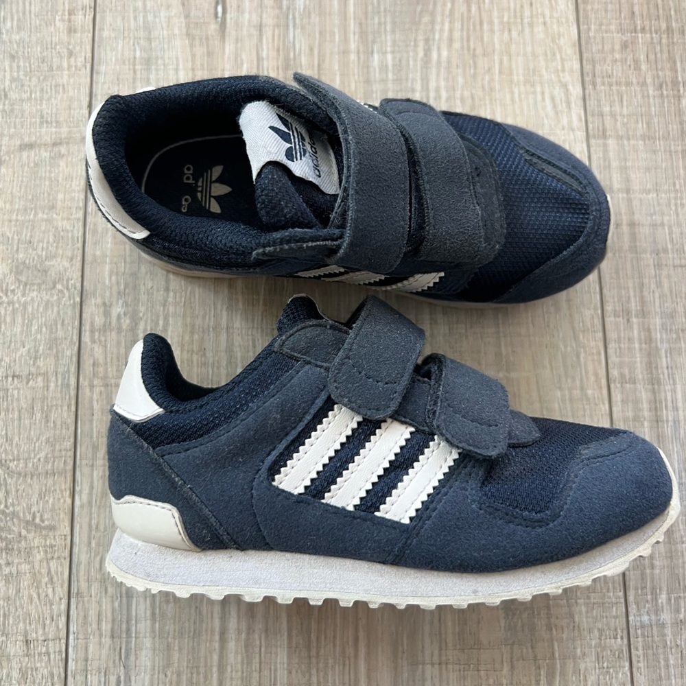 Adidas Ortholite Toddler Blue, Velcro Sneakers Size 8K